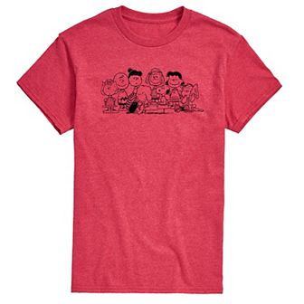 Men's Peanuts Group Outline Tee