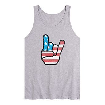 Men's USA Flag Rock On Tank Top