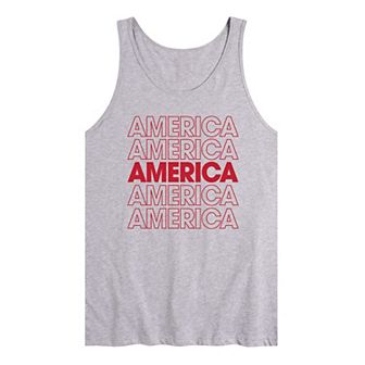 Men's America Repeated Tank Top