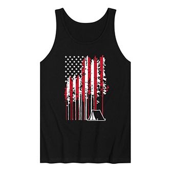 Men's Camp Pines American Flag Tank Top
