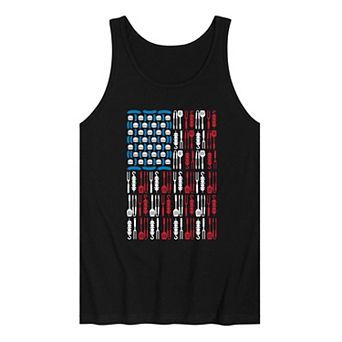 Men's Grill Tools USA Flag Tank Top