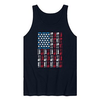 Men's Grill Tools USA Flag Tank Top