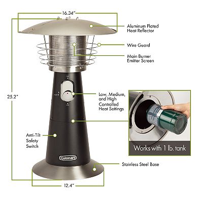 Cuisinart® Portable Tabletop Patio Heater