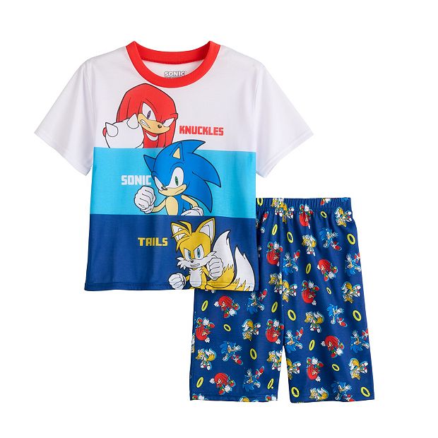 Boys 4 10 Sonic the Hedgehog Knuckles Tails Tops Shorts