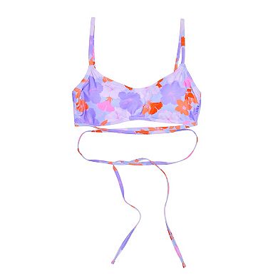 Pink Banana Print Adjustable Bikini Top - Top Banana Rose Bra - Rio de Sol