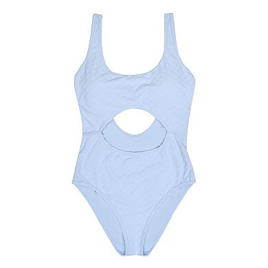 Juniors' Ninety-Nine Degrees° Cutout One-Piece Swimsuit