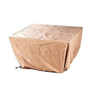 Oakland Living Square Outdoor Aluminum Propane Fire Pit Table