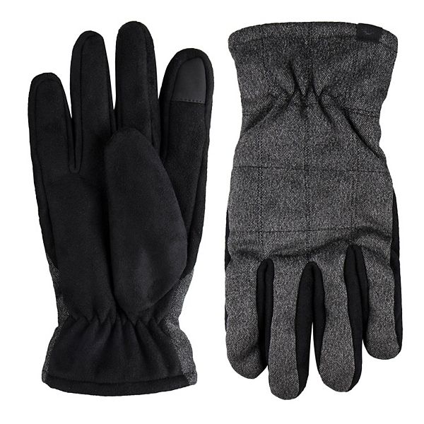 Men s dockers quilted microfiber gloves with touch screen capability