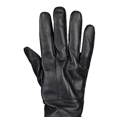 Men's Dockers® Cuffed Leather Gloves with Touchscreen Compatibility