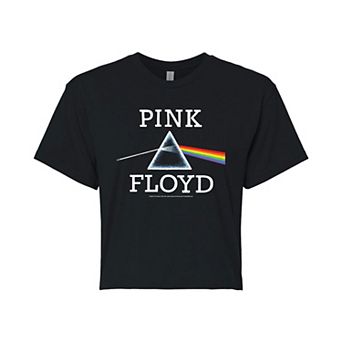 Juniors' Pink Floyd Dark Side Of The Moon Cropped Graphic Tee