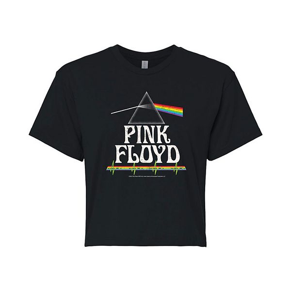 Juniors' Pink Floyd Dark Side Of The Moon Prism Cropped Tee