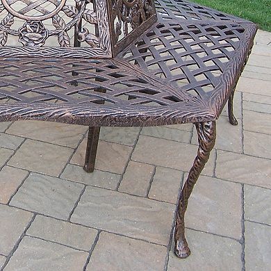 Oakland Living Tea Rose Aluminum Tree Bench