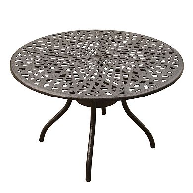 Oakland Living Modern Aluminum Round Patio Dining Table