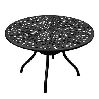 Oakland Living Modern Aluminum Round Patio Dining Table