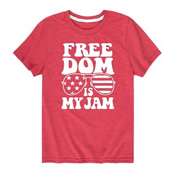 Boys 8-20 Freedom Is My Jam Sunglasses Graphic Tee