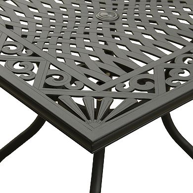 Oakland Living Modern Ornate Outdoor Patio Dining Table & Chair 5-piece Set