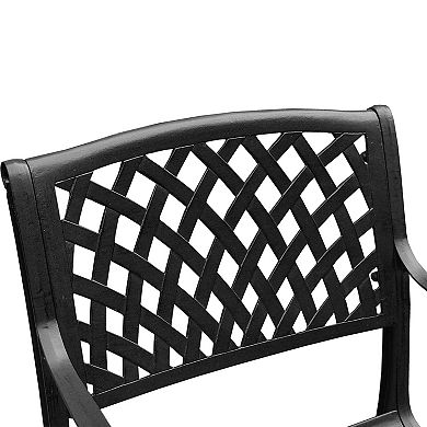 Oakland Living Modern Ornate Outdoor Patio Dining Table & Chair 5-piece Set