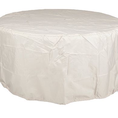 Oakland Living Round Fire Pit & Deep Seat Rocking Chair 5-piece Set