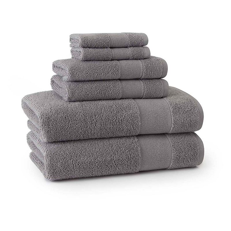 18746027 Cassadecor Marabella 6-Piece Bath Towel Set, Silve sku 18746027