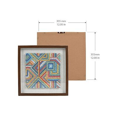 Colorful Deckled Shadowbox Framed Wall Art