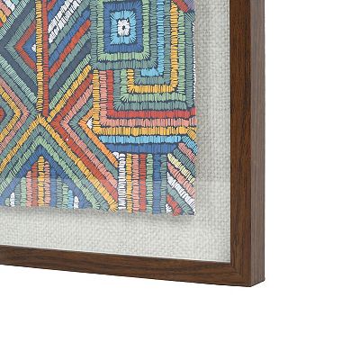 Colorful Deckled Shadowbox Framed Wall Art