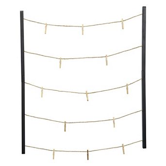 Melannco Twine Two Bar Hanging Photo Collage & Clip 31 pc Set