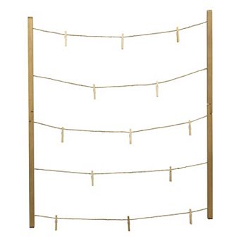 Melannco Twine Two Bar Hanging Photo Collage & Clip 31 pc Set