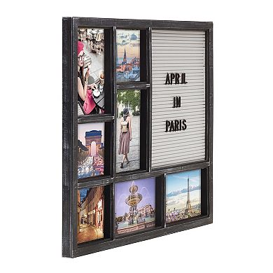 Melannco Letterboard 7-Opening Photo Collage Frame