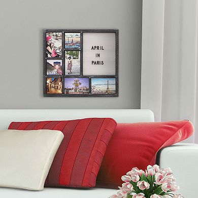 Melannco Letterboard 7-Opening Photo Collage Frame