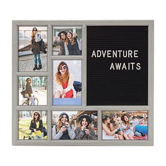 Melannco Letterboard 7-Opening Photo Collage Frame