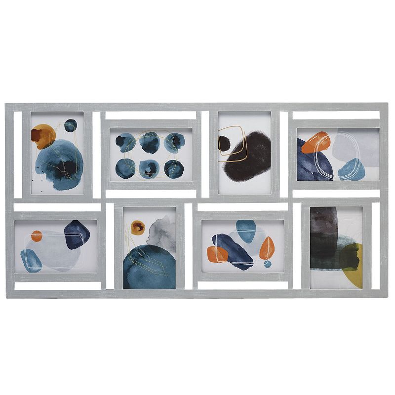 Melannco 8-Opening 4 x 6 Rectangular Collage Frame, Grey