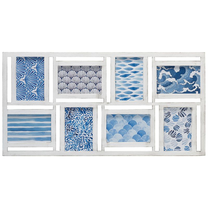 Melannco 8-Opening 4 x 6 Rectangular Collage Frame, White