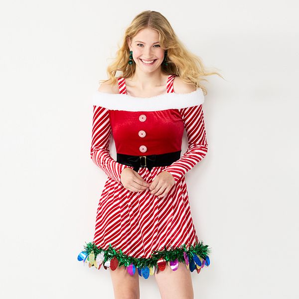 Candy cane shop dress womens