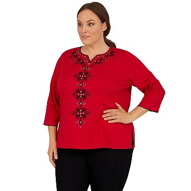 Plus Size Alfred Dunner Empire State Solid Top