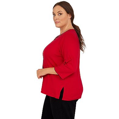 Plus Size Alfred Dunner Empire State Solid Top