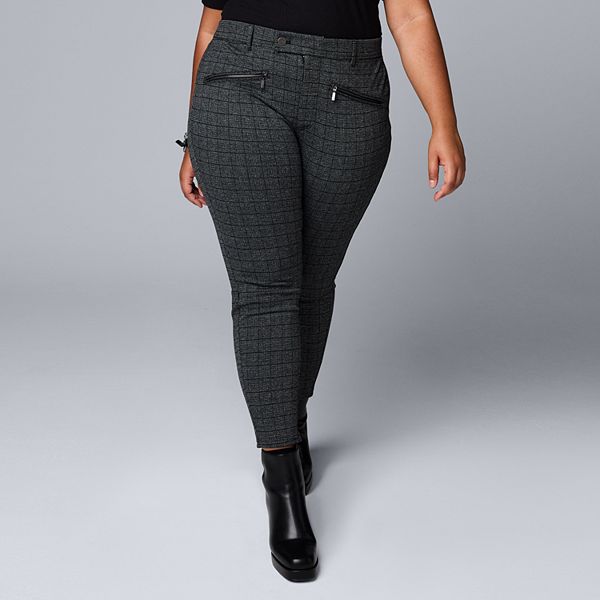 Plus Size Simply Vera Vera Wang High-Waist Ponte Skinny Pants