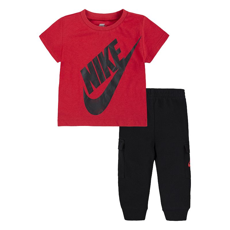 Baby Boy Nike Sportswear Futura Logo Graphic Tee & Cargo Jogger Pants Set, 
