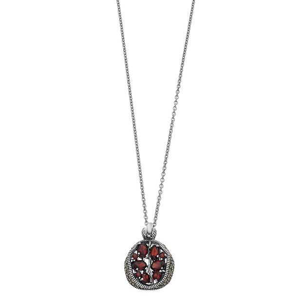 Kohls hot sale garnet necklace