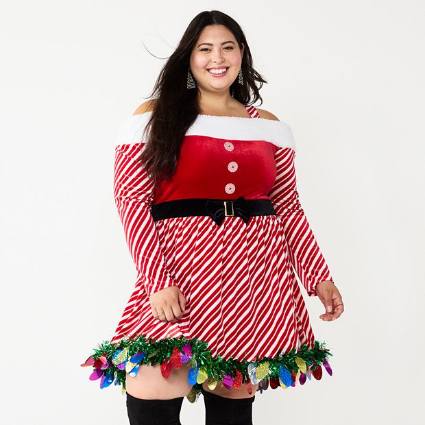 Plus size best sale christmas sweater dress