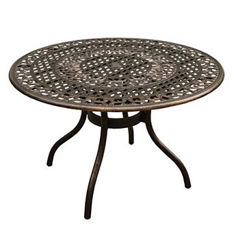 Oakland Living Ornate Round Patio Dining Table