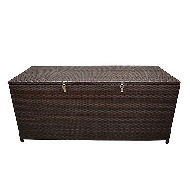 Oakland Living Indoor / Outdoor Patio Deck Wicker Storage Bin