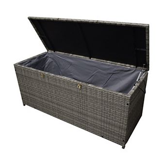 Oakland Living Indoor / Outdoor Patio Deck Wicker Storage Bin