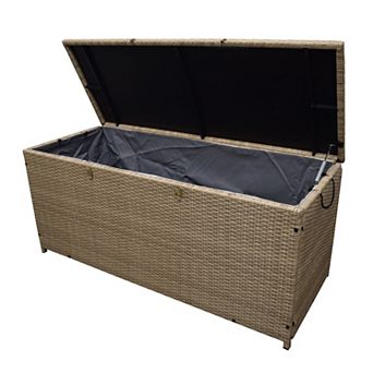 Oakland Living Indoor / Outdoor Patio Deck Wicker Storage Bin