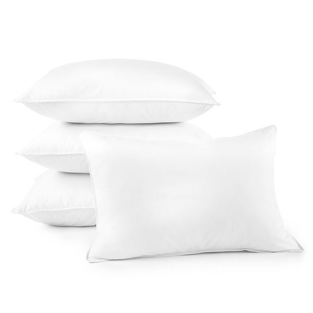 Downlite Soft Density 4-Pack Pillows, White, Jumbo