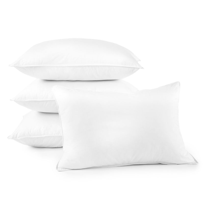 Downlite Soft Density 4-Pack Pillows, White, JUMBO