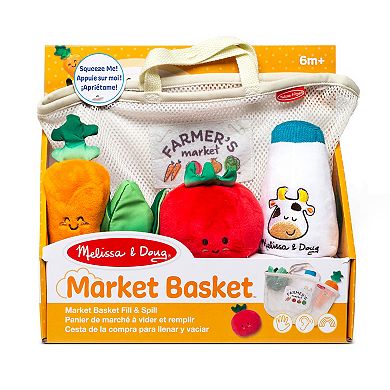 Melissa & Doug Multi-Sensory Market Basket Fill & Spill Infant Toy