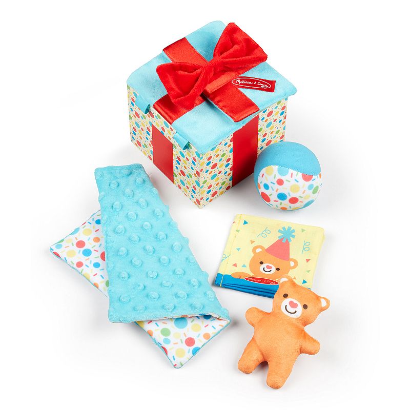 Melissa & Doug Wooden Surprise Gift Box Infant Toy, Multicolor