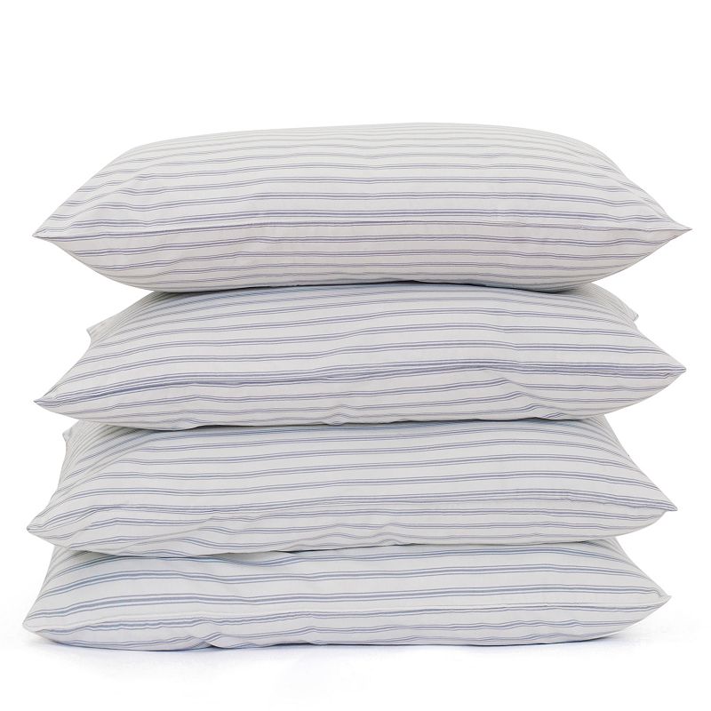 Downlite Softer/Medium Density Granny Stripe 4-Pack Down-Alternative Pillow