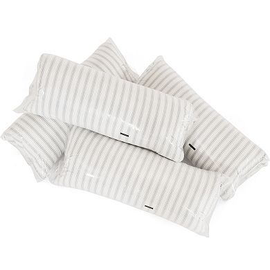Downlite Softer/Medium Density Granny Stripe 4-Pack Down Alternative Pillows