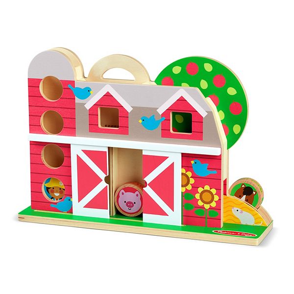 Melissa & Doug GO Tots Wooden Barnyard Tumble with 4 Disks